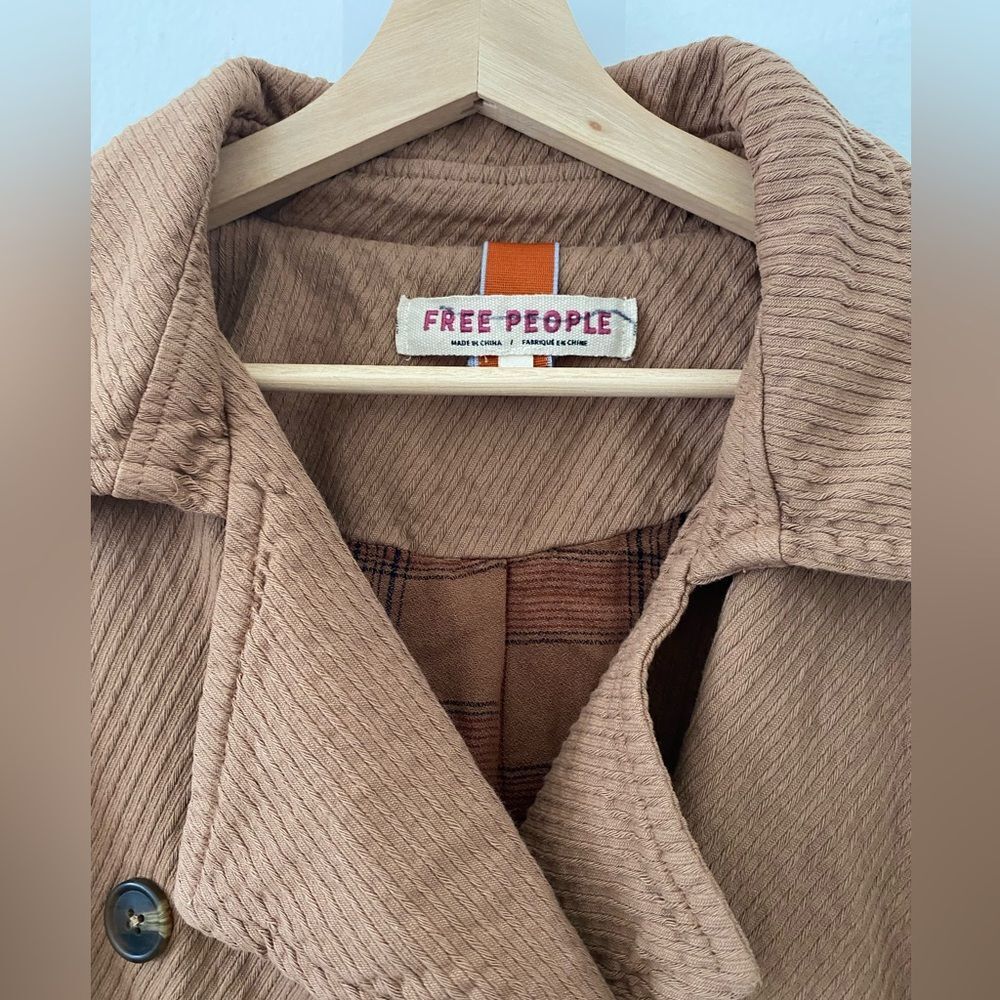 Free People Corduroy Remi Double breasted Jacket Size L Oversized Utility - Picture 6 of 12
